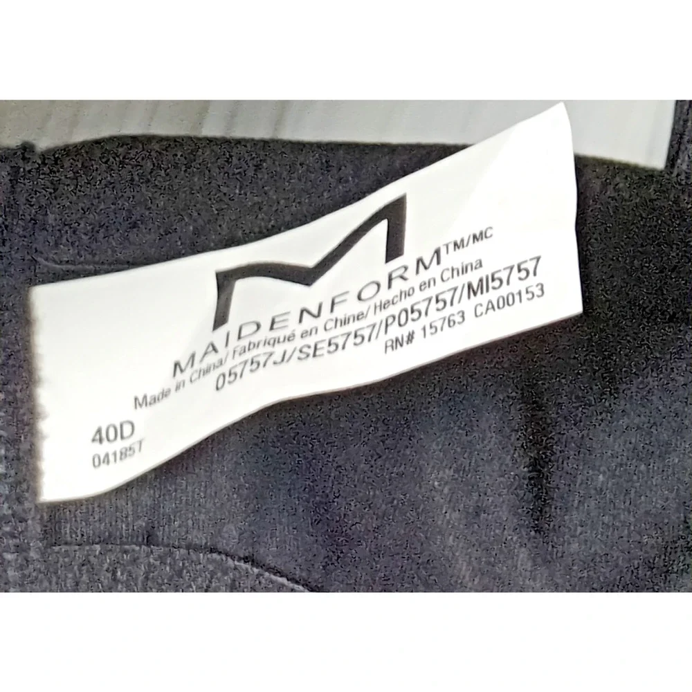 Maidenform Self Expressions Underwire Push Up T-Shirt Bra Size 40D Black SE5757